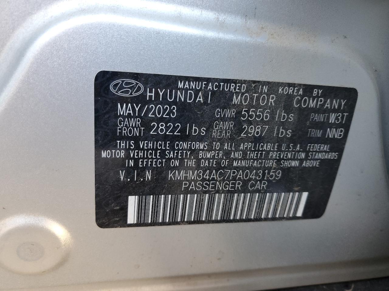 2023 Hyundai Ioniq 6 Sel VIN: KMHM34AC7PA043159 Lot: 82558495