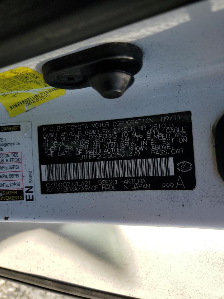 2012 Lexus Is 250 VIN: JTHFF2C25C2521479 Lot: 84619285