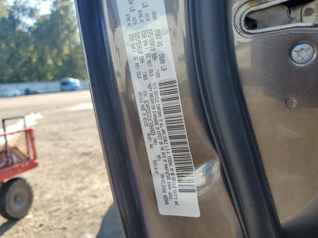 2019 Dodge Journey Gt VIN: 3C4PDDEG1KT694929 Lot: 86699765