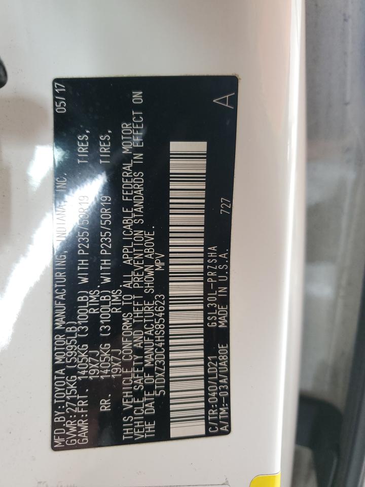 2017 Toyota Sienna Se VIN: 5TDXZ3DC4HS854623 Lot: 84781815