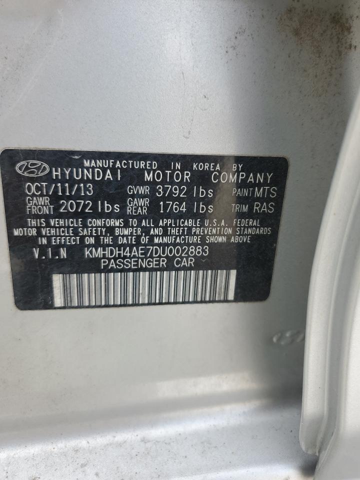 2013 Hyundai Elantra Gls VIN: KMHDH4AE7DU002883 Lot: 81899505