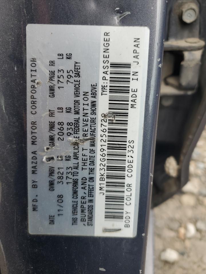 2009 Mazda 3 I VIN: JM1BK32G691256729 Lot: 86240125