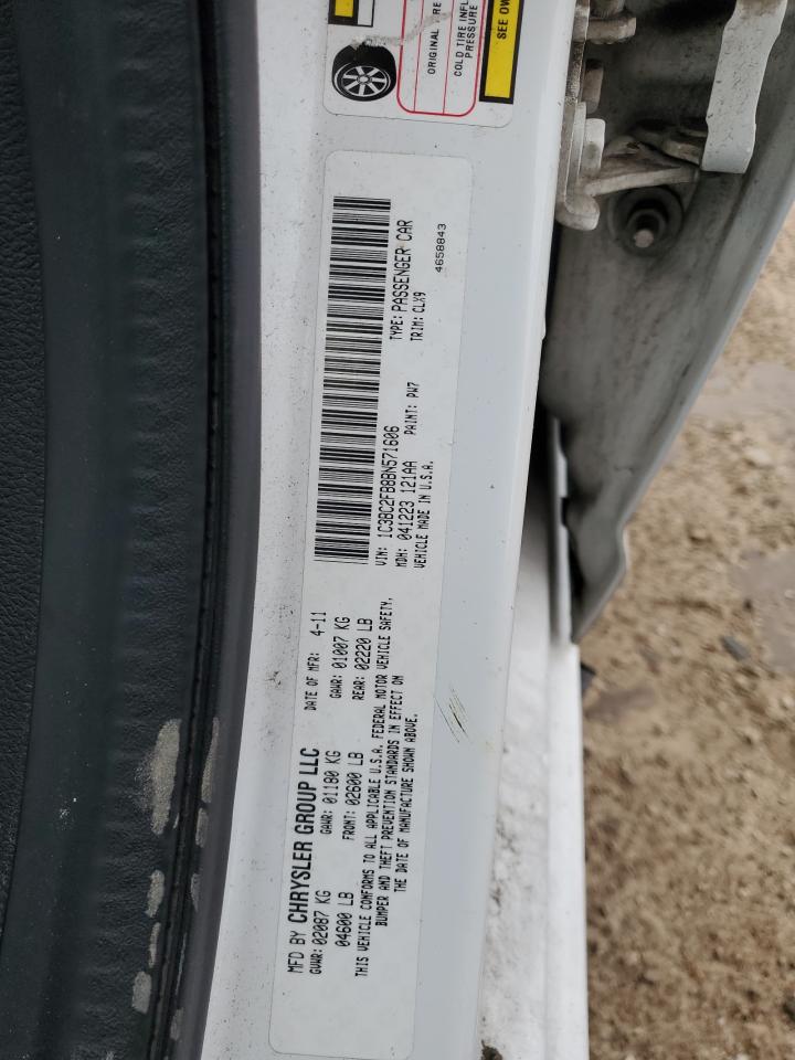 2011 Chrysler 200 Limited VIN: 1C3BC2FB8BN571606 Lot: 86143125