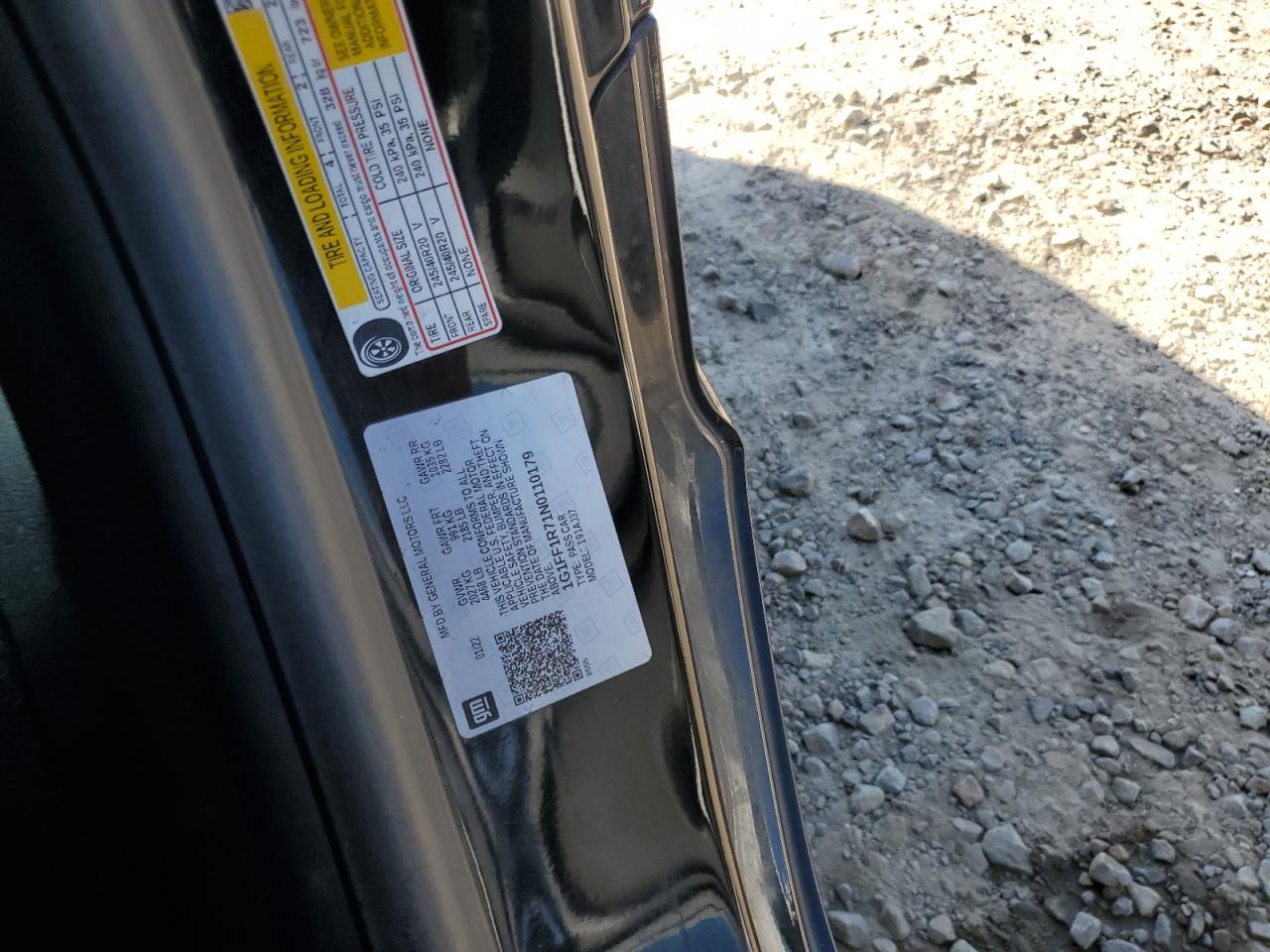 2022 Chevrolet Camaro Lt1 VIN: 1G1FF1R71N0110179 Lot: 84068575