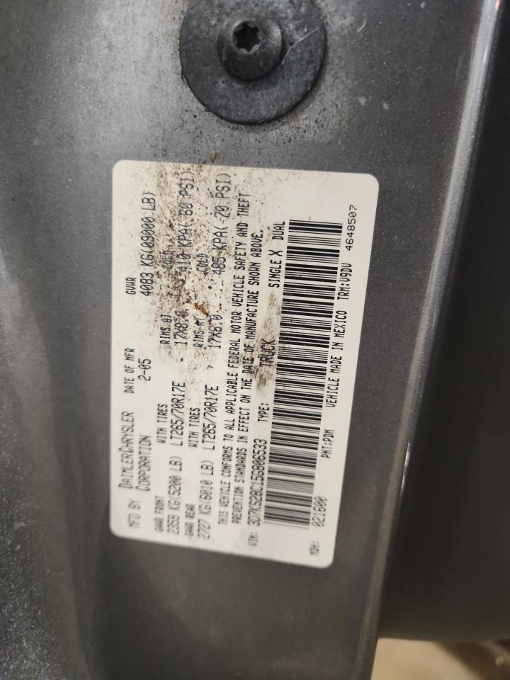 2005 Dodge Ram 2500 St VIN: 3D7KS28C15G806533 Lot: 87486965