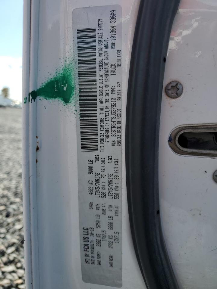 2018 Ram 2500 St VIN: 3C6TR5HT9JG378210 Lot: 89662985