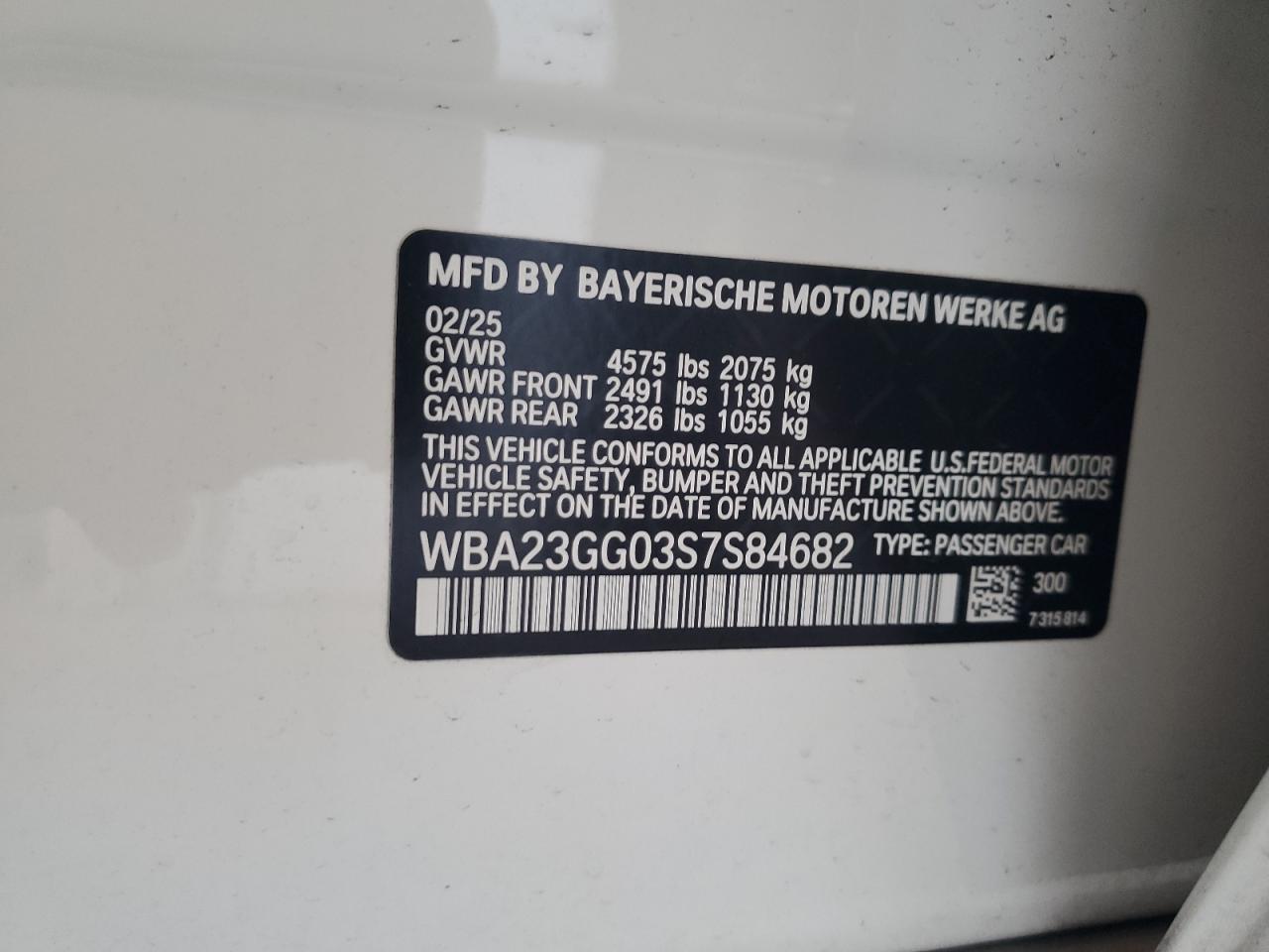 2025 BMW 228Xi VIN: WBA23GG03S7S84682 Lot: 89899895