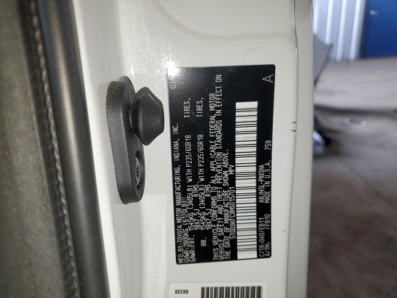 2021 Toyota Sienna Xse VIN: 5TDDSKFCXMS015701 Lot: 81250225