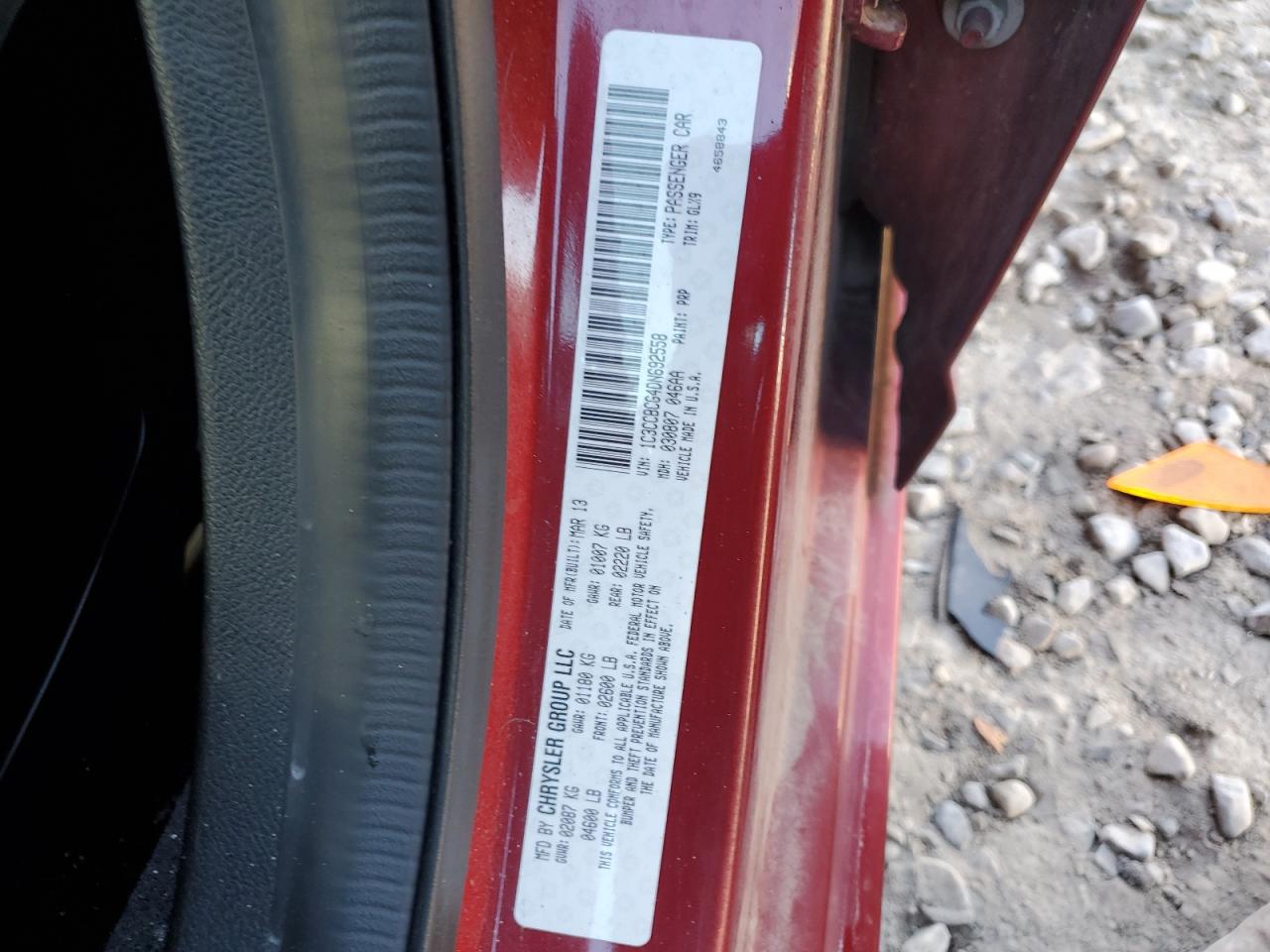 2013 Chrysler 200 Limited VIN: 1C3CCBCG4DN692558 Lot: 89739775