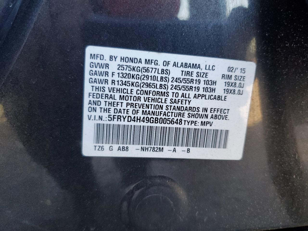 2016 Acura Mdx Technology VIN: 5FRYD4H49GB005648 Lot: 84883145