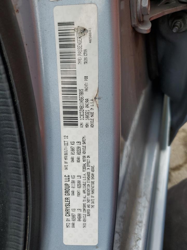 2013 Dodge Avenger Se VIN: 1C3CDZAB1DN567885 Lot: 82324875