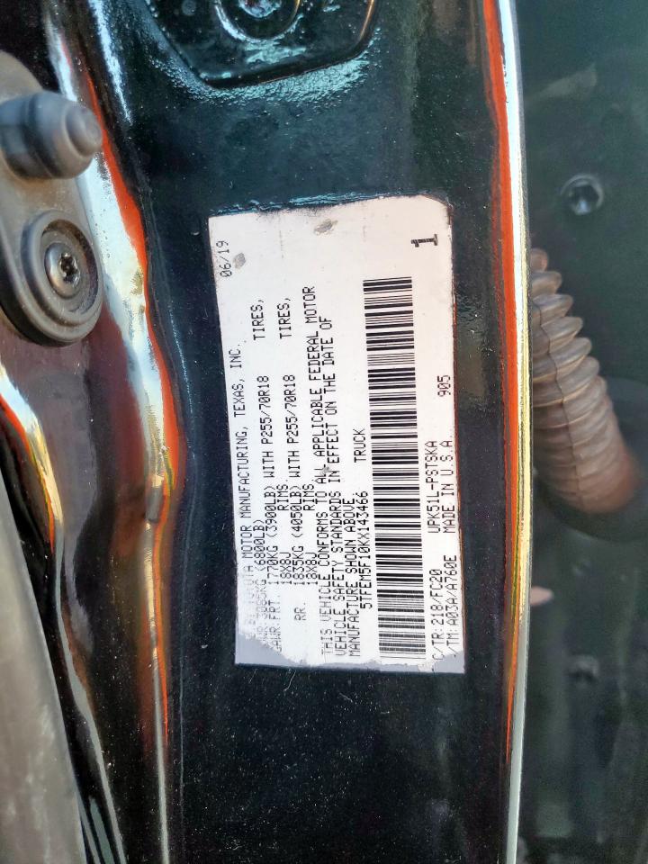 2019 Toyota Tundra Crewmax Sr5 VIN: 5TFEM5F10KX143466 Lot: 85540325