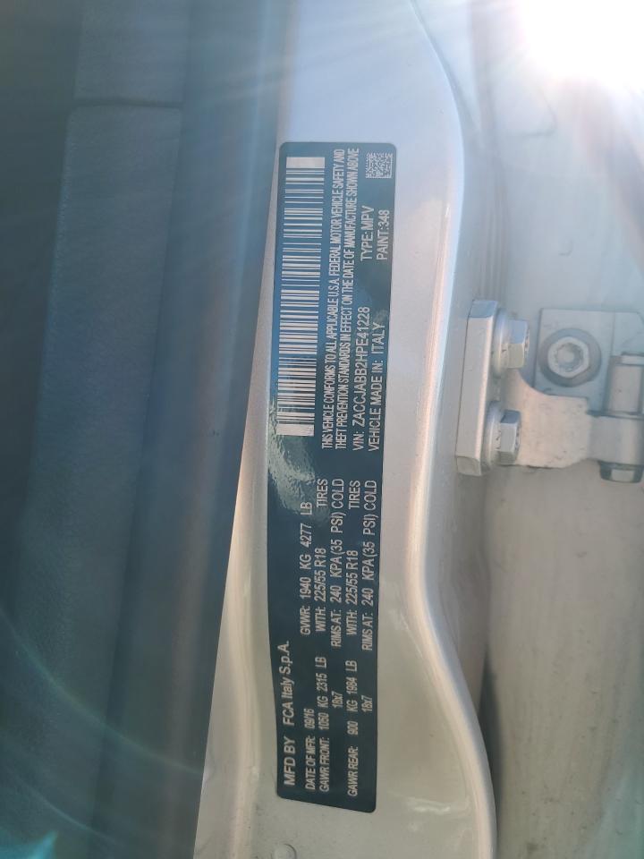 2017 Jeep Renegade Latitude VIN: ZACCJABB2HPE41228 Lot: 81445865