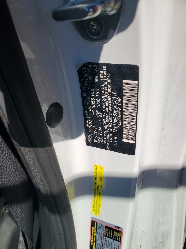 2019 Hyundai Veloster Turbo VIN: KMHTH6AB3KU008318 Lot: 90845395