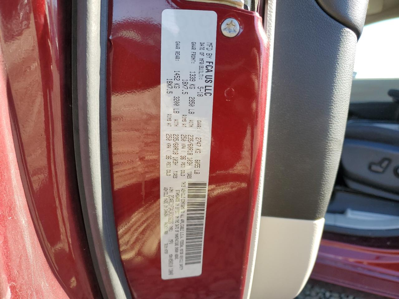 2018 Chrysler Pacifica Touring Plus VIN: 2C4RC1FG4JR316226 Lot: 89723875