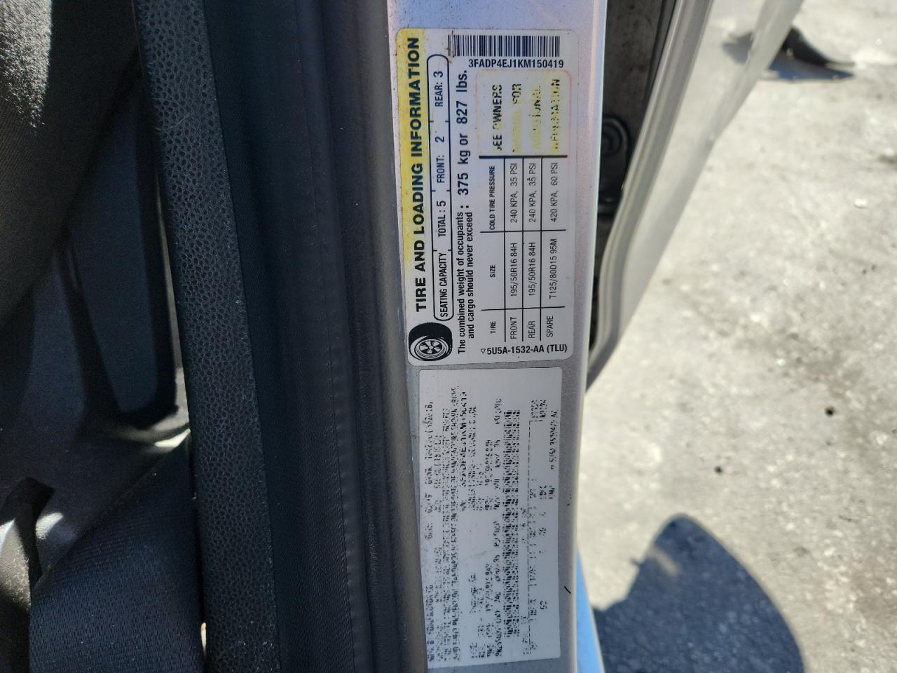 2019 Ford Fiesta Se VIN: 3FADP4EJ1KM150419 Lot: 90428935