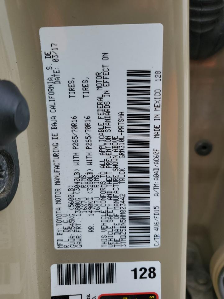 2017 Toyota Tacoma Double Cab VIN: 3TMDZ5BN5HM023442 Lot: 82466455