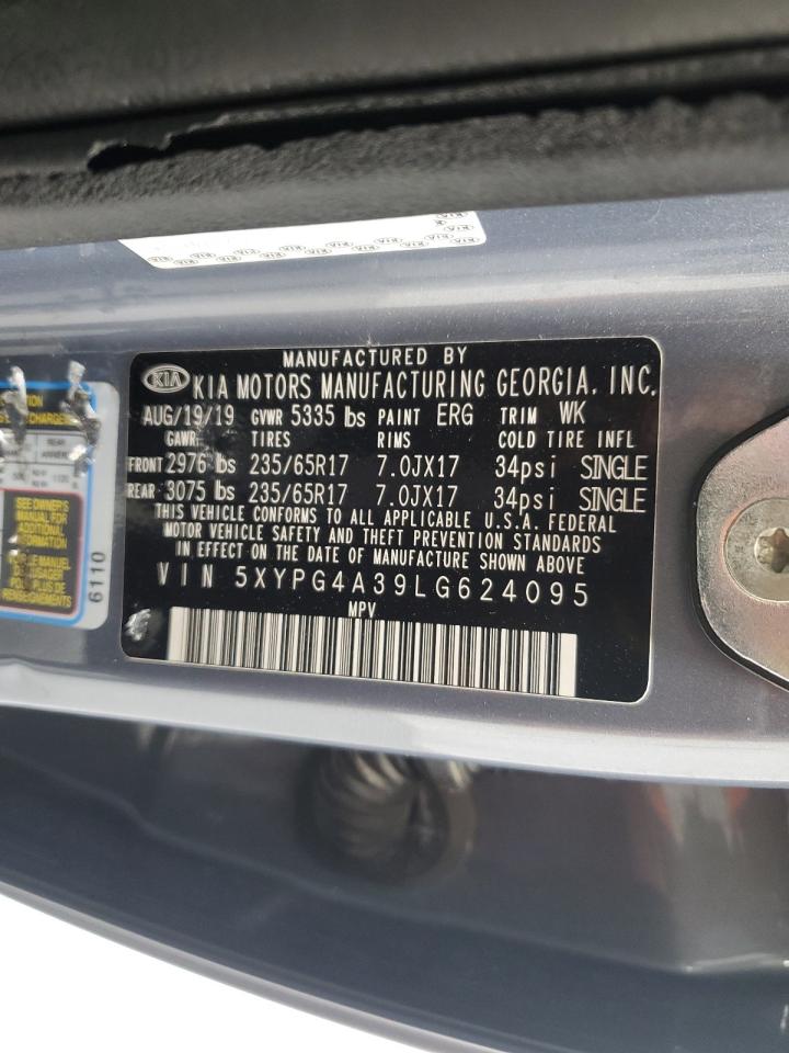 2020 Kia Sorento L VIN: 5XYPG4A39LG624095 Lot: 86153585