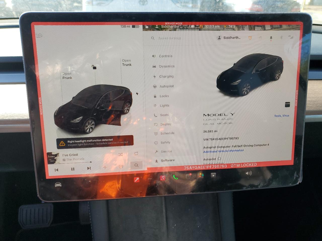 2023 Tesla Model Y VIN: 7SAYGAEE1PF795793 Lot: 89515405