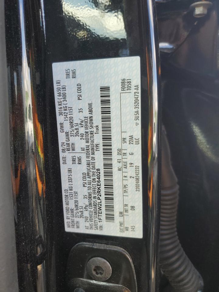 2024 Ford F150 Stx VIN: 1FTEW2LP2RKE64028 Lot: 87014295