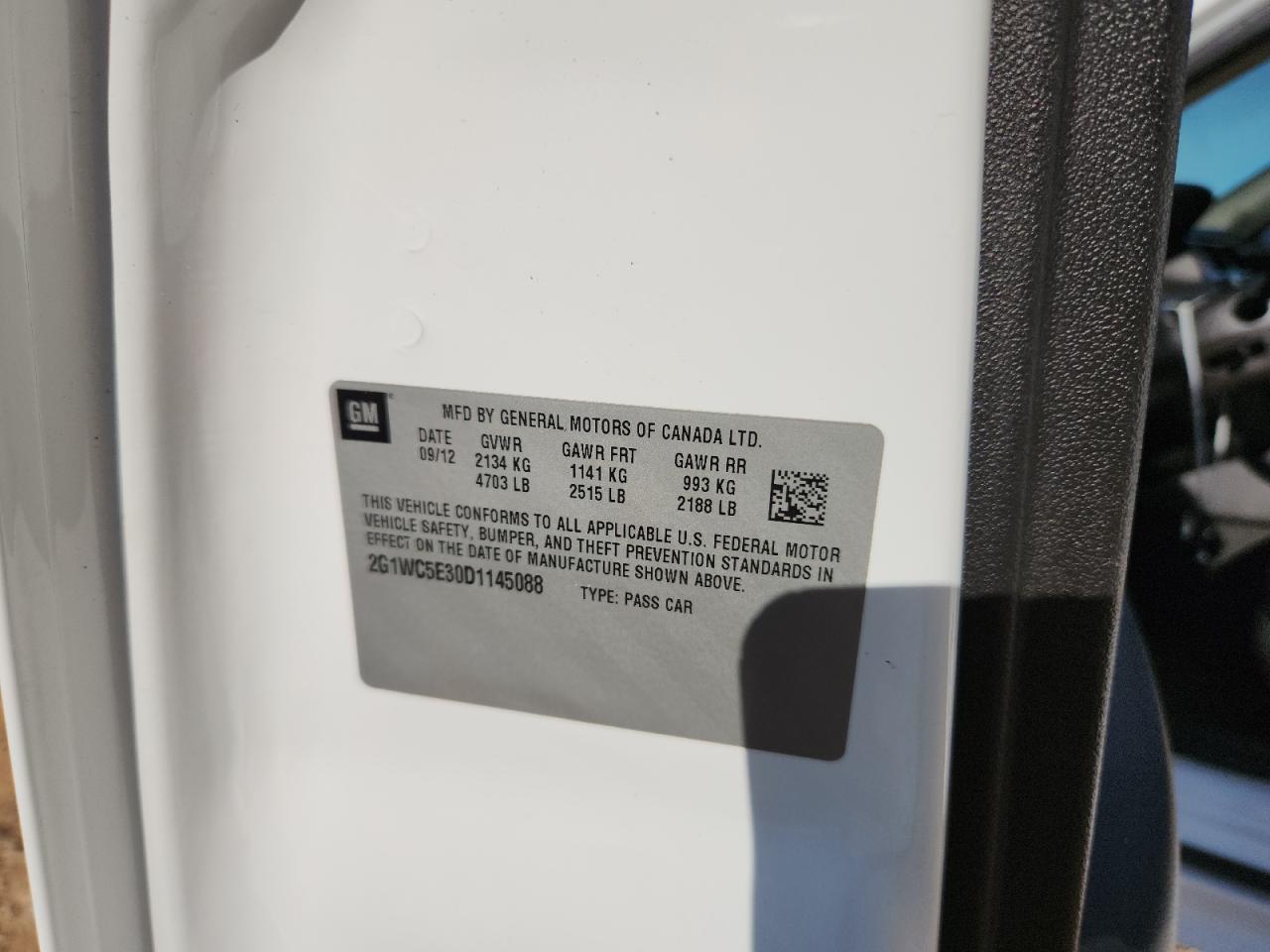 2013 Chevrolet Impala Ltz VIN: 2G1WC5E30D1145088 Lot: 81987395