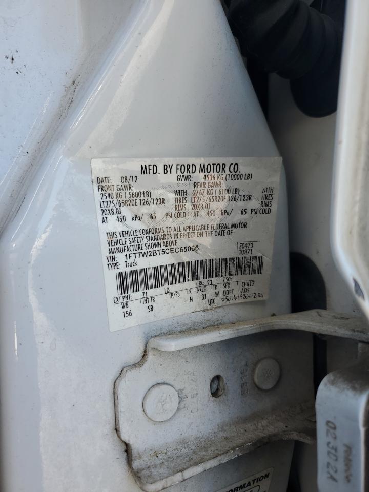 2012 Ford F250 Super Duty VIN: 1FT7W2BT5CEC65066 Lot: 89472215