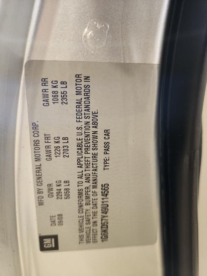 2009 Cadillac Dts VIN: 1G6KD57Y49U114565 Lot: 89656385