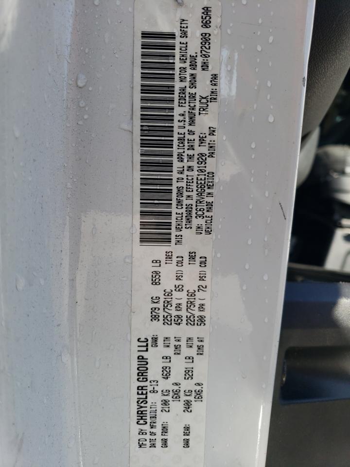 2014 Ram Promaster 1500 1500 Standard VIN: 3C6TRVAG6EE101920 Lot: 89522195