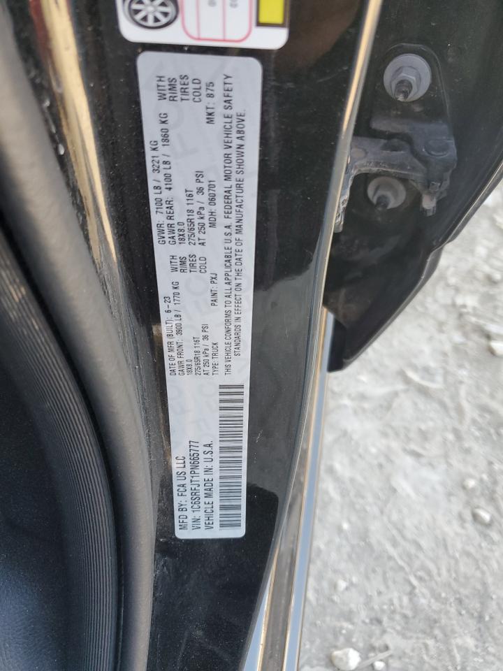 2023 Ram 1500 Laramie VIN: 1C6SRFJT1PN665777 Lot: 82704995