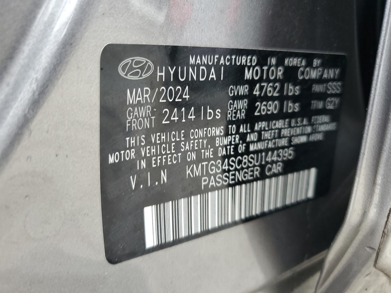 2025 Genesis G70 Base VIN: KMTG34SC8SU144395 Lot: 85848055