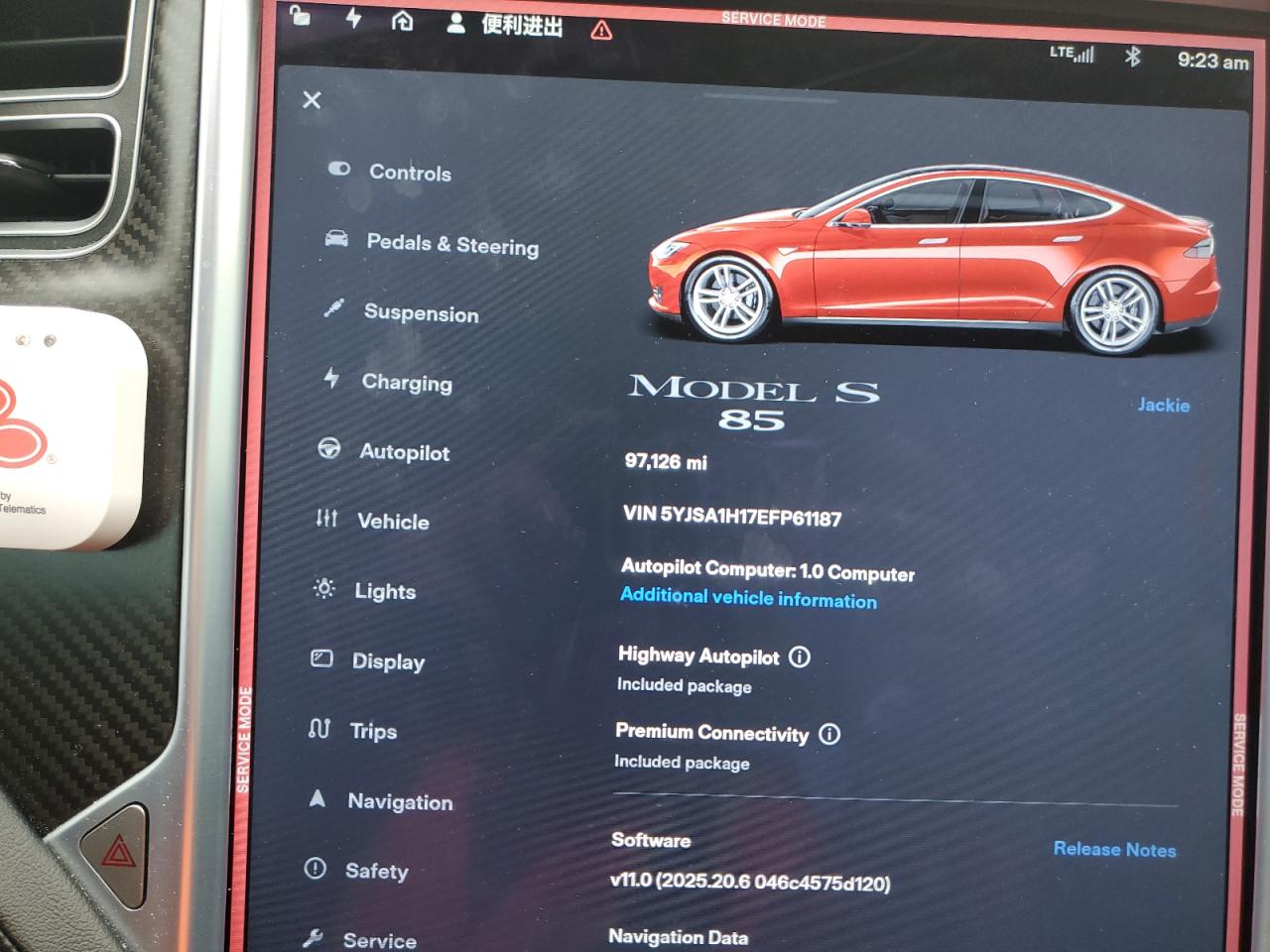 2014 Tesla Model S VIN: 5YJSA1H17EFP61187 Lot: 90125845