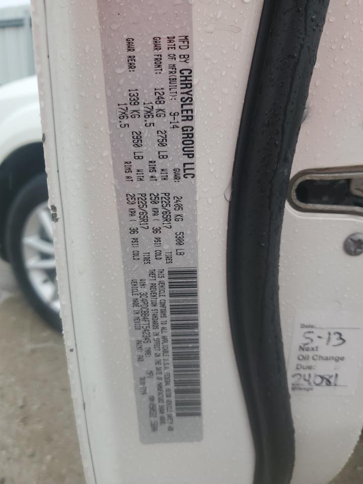 2015 Dodge Journey Sxt VIN: 3C4PDCBB4FT542345 Lot: 90475605