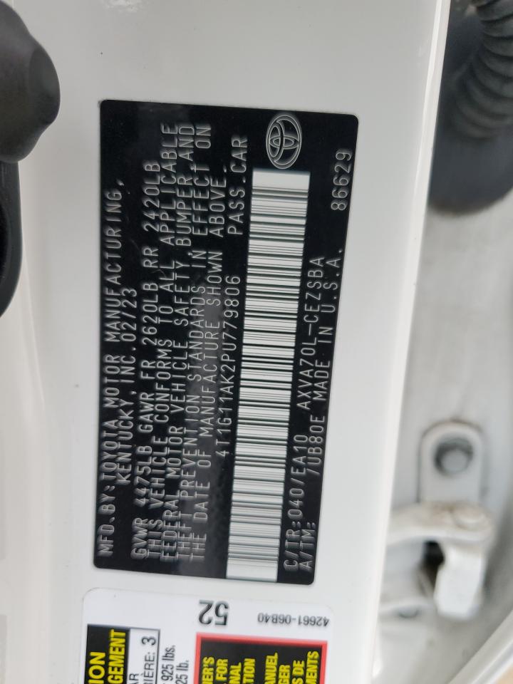 2023 Toyota Camry Se Night Shade VIN: 4T1G11AK2PU779806 Lot: 86279765