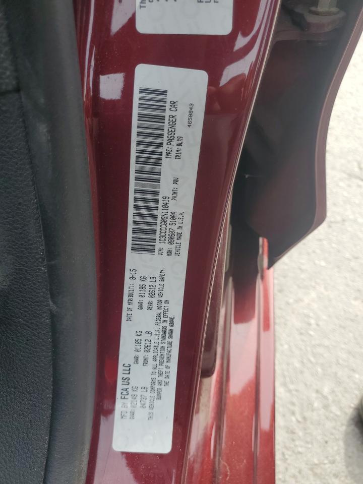 2016 Chrysler 200 C VIN: 1C3CCCCG0GN118419 Lot: 87036945