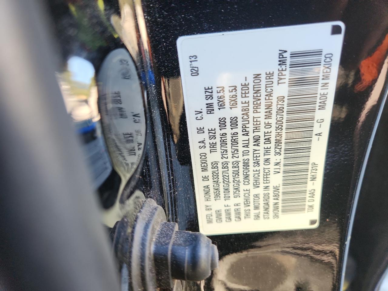 2013 Honda Cr-V Lx VIN: 3CZRM3H35DG706730 Lot: 82437245