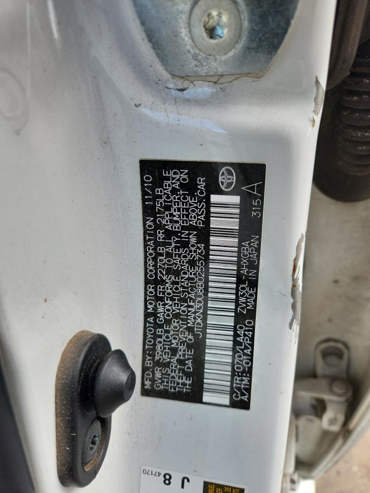 2011 Toyota Prius VIN: JTDKN3DU8B0255734 Lot: 82334935