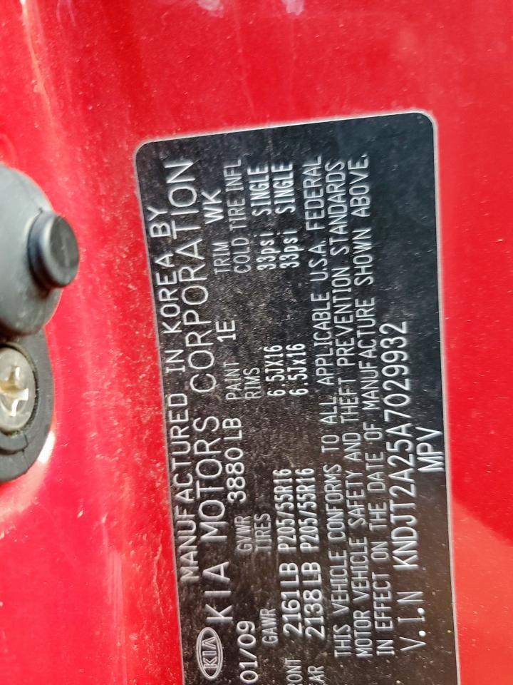 2010 Kia Soul + VIN: KNDJT2A25A7029932 Lot: 82305955