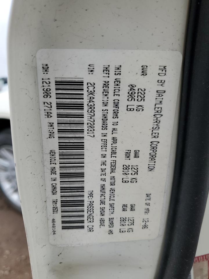 2007 Chrysler 300 VIN: 2C3KA43R97H720317 Lot: 85754325