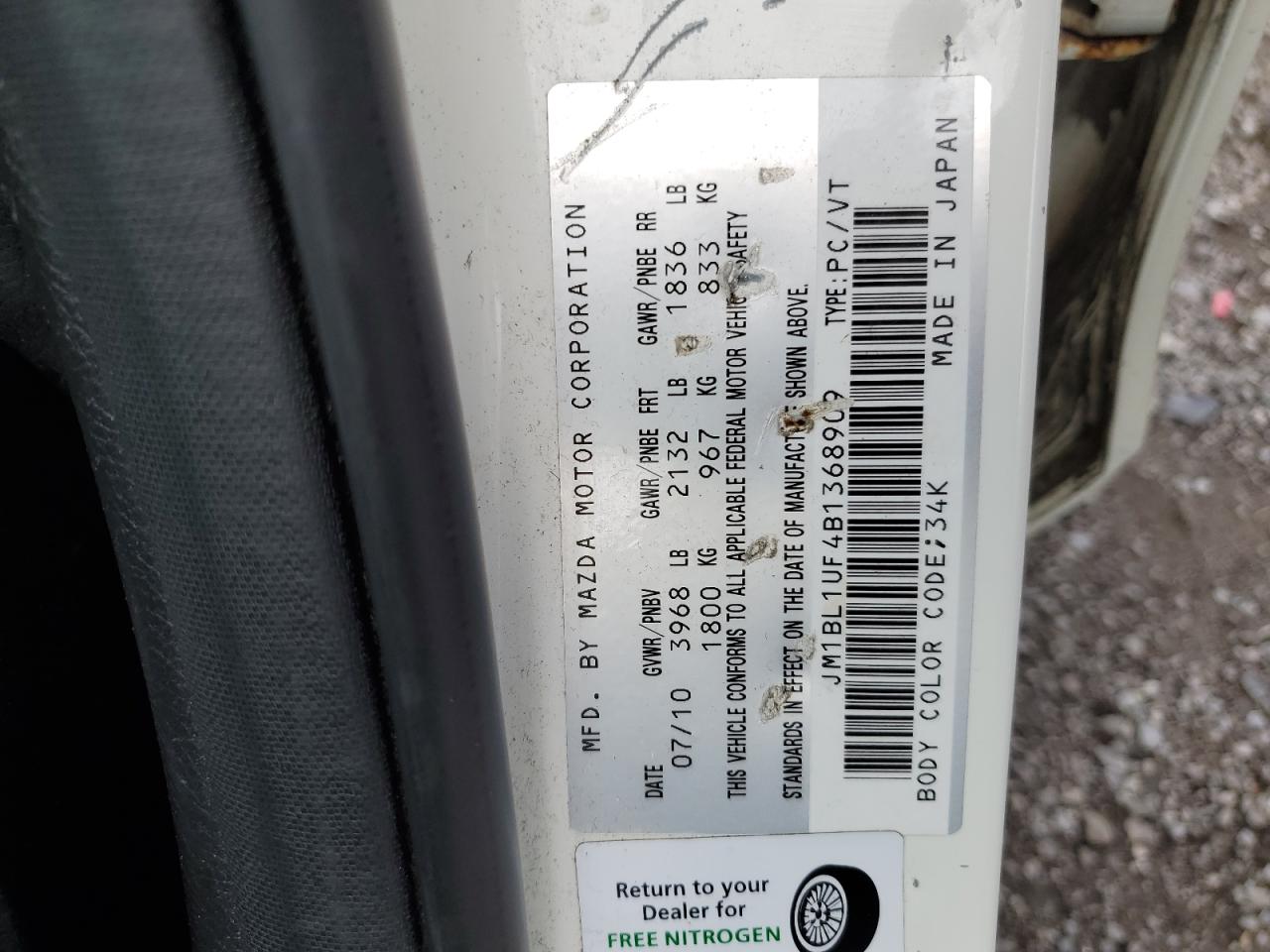 2011 Mazda 3 I VIN: JM1BL1UF4B1368909 Lot: 85565765