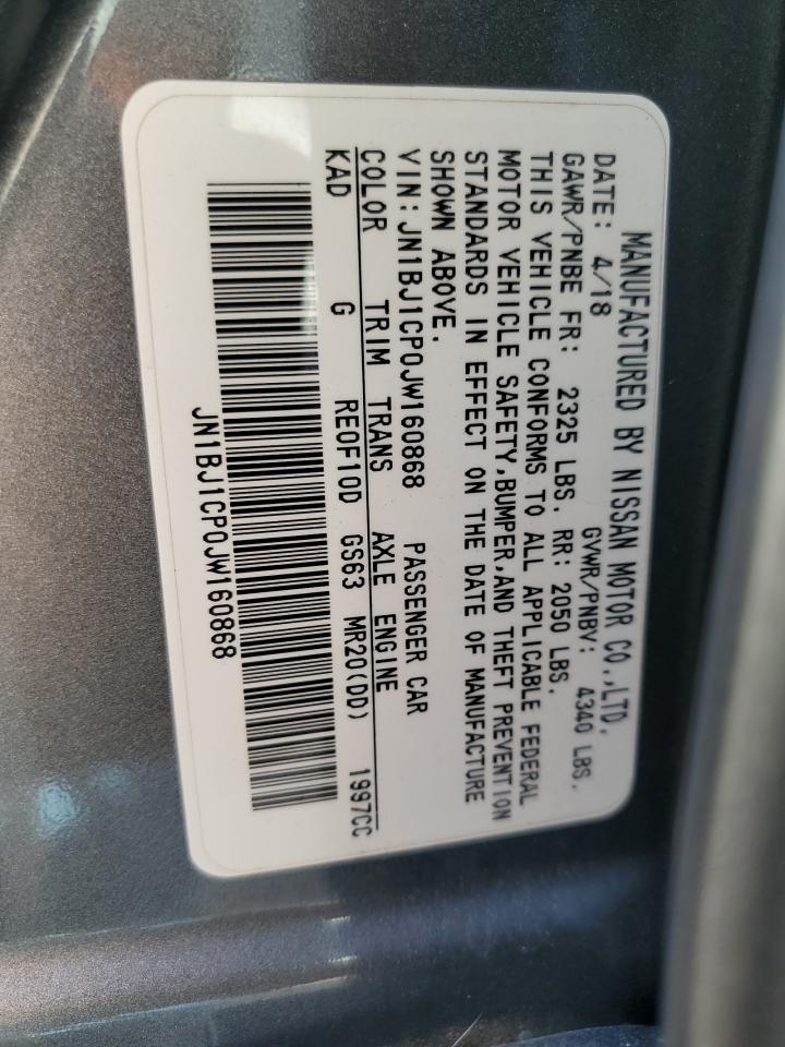 2018 Nissan Rogue Sport S VIN: JN1BJ1CP0JW160868 Lot: 85138965