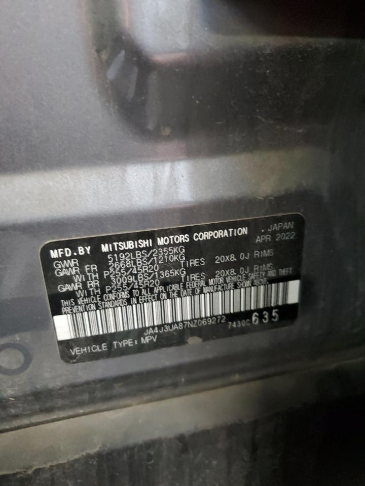 2022 Mitsubishi Outlander Se VIN: JA4J3UA87NZ069272 Lot: 81976885