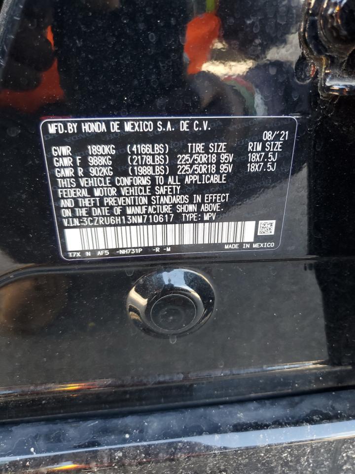 2022 Honda Hr-V Sport VIN: 3CZRU6H13NM710617 Lot: 86497235