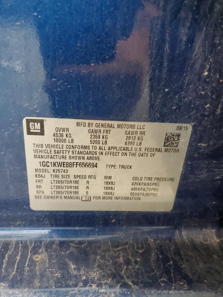 2015 Chevrolet Silverado K2500 Heavy Duty Ltz VIN: 1GC1KWE88FF656694 Lot: 86177005