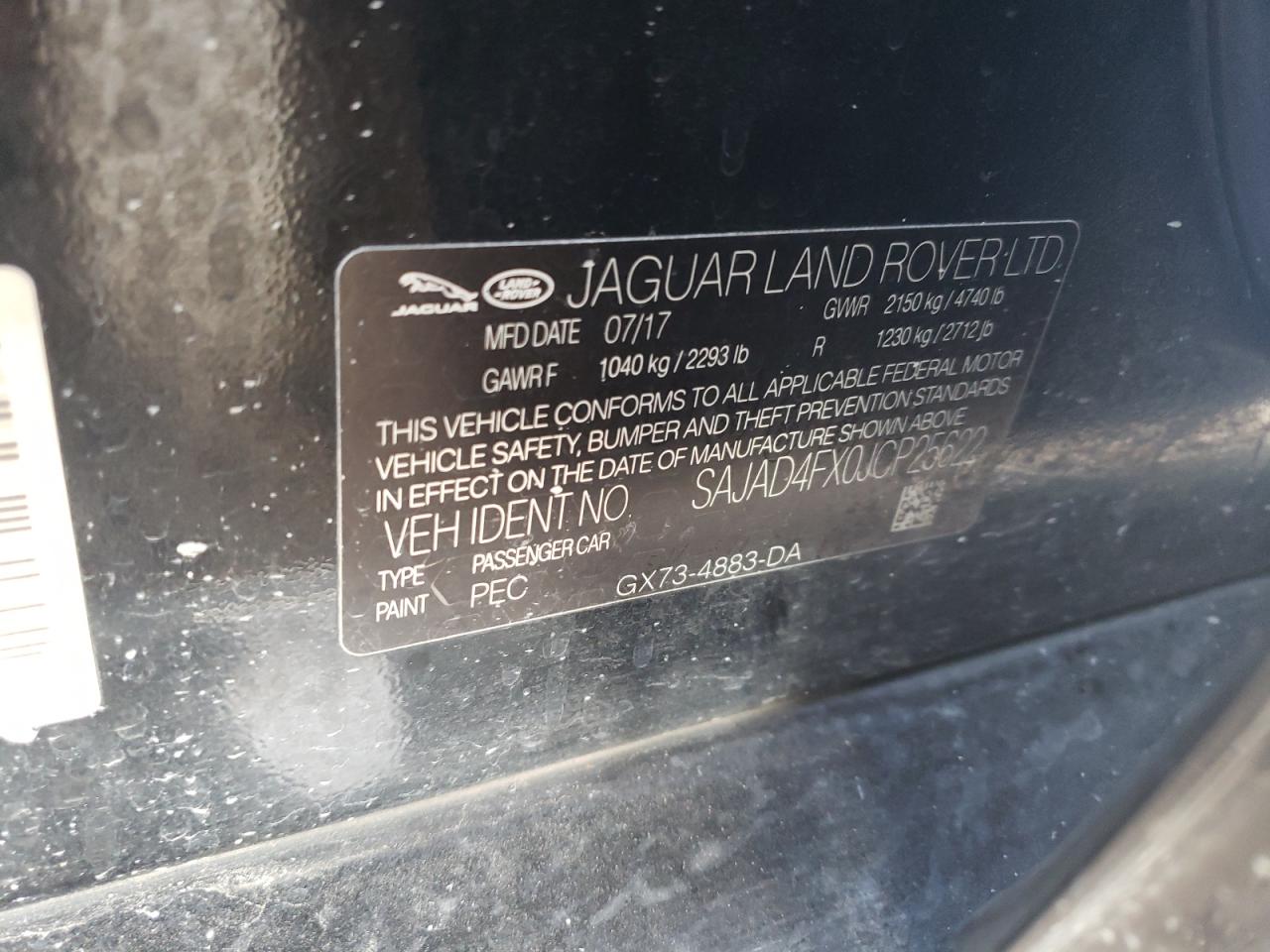 2018 Jaguar Xe Premium VIN: SAJAD4FX0JCP25622 Lot: 84437095