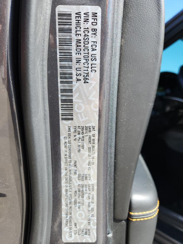 2023 Dodge Durango R/T VIN: 1C4SDJCT0PC717564 Lot: 82286685