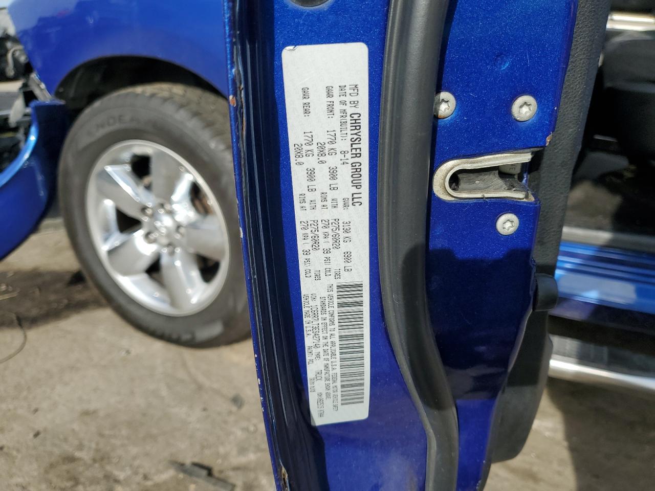 2014 Ram 1500 Slt VIN: 1C6RR7LT3ES427140 Lot: 87089765