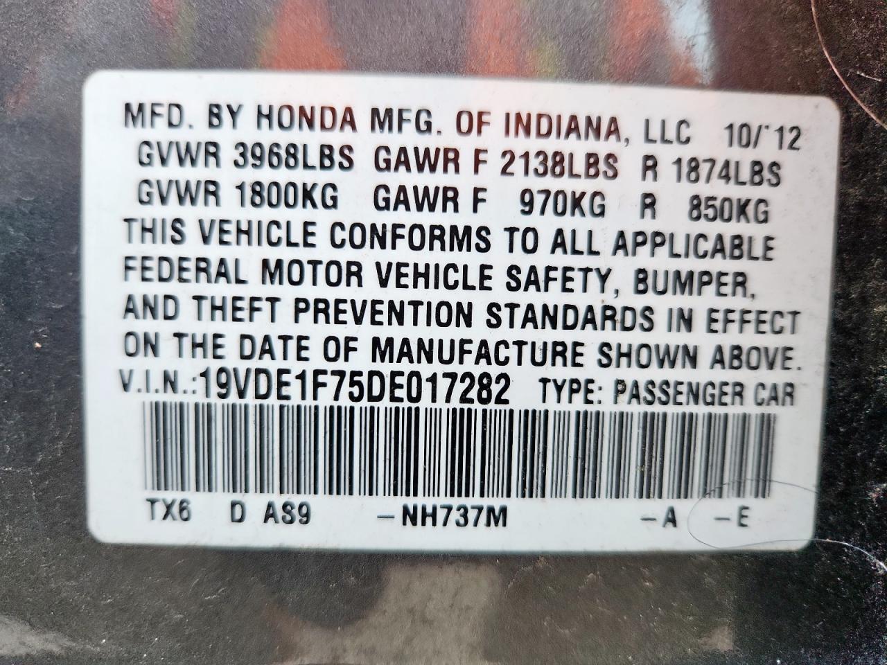 2013 Acura Ilx 20 Tech VIN: 19VDE1F75DE017282 Lot: 85201395
