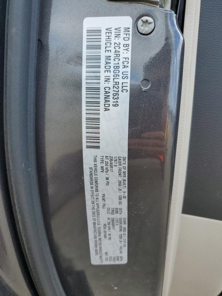 2020 Chrysler Pacifica Touring L VIN: 2C4RC1BG6LR276319 Lot: 81896895