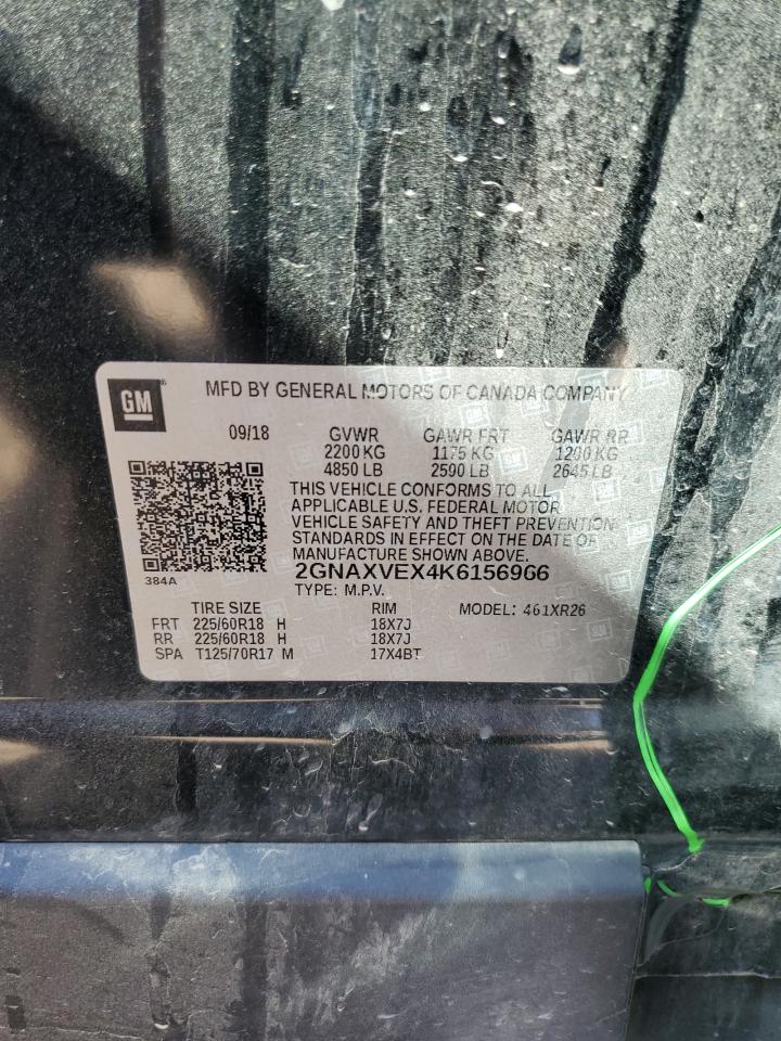 2019 Chevrolet Equinox Lt VIN: 2GNAXVEX4K6156966 Lot: 81977935