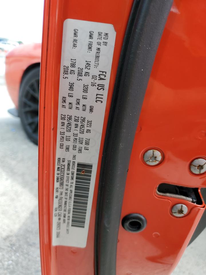 2016 Dodge Challenger Srt Hellcat VIN: 2C3CDZC93GH288073 Lot: 84366055